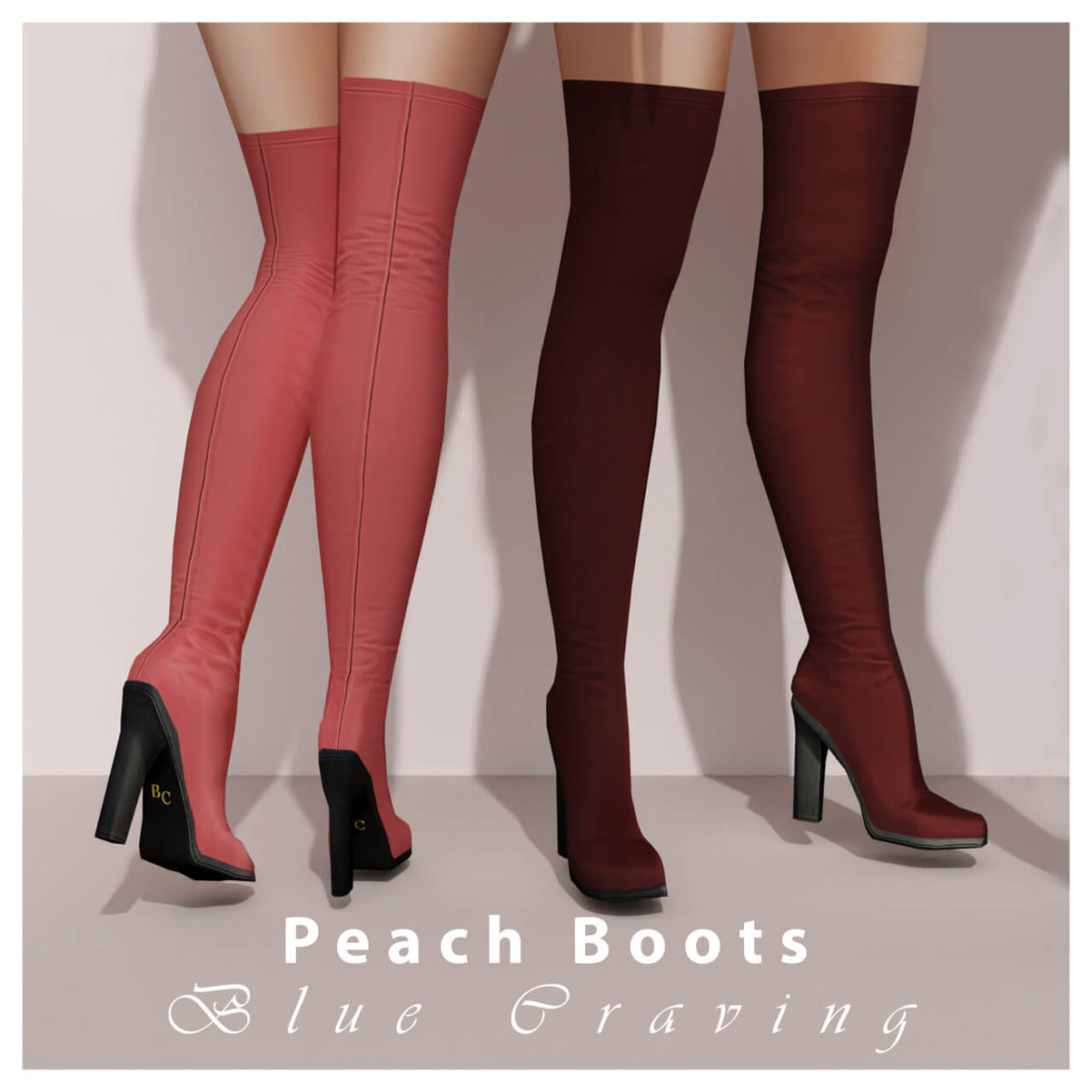 The Sims 4 PEACH BOOTS at Blue Craving