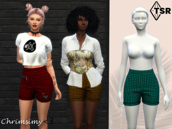 The Sims 4 Plaid Shorts by chrimsimy at TSR