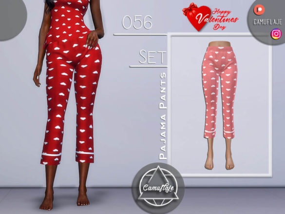SET 056 Pajama Pants Valentines Day