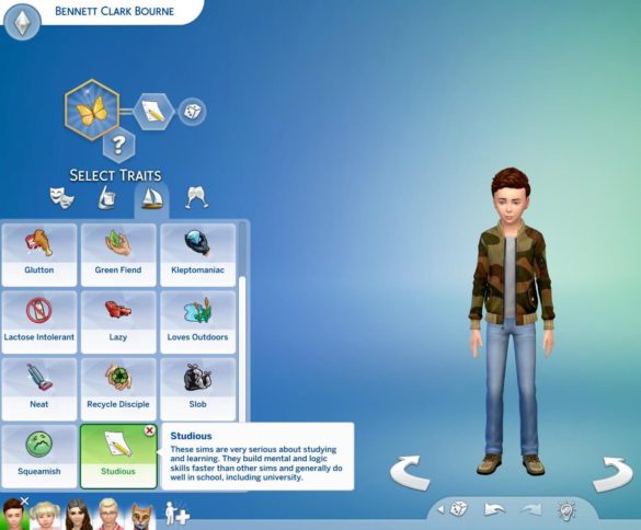 The Sims 4 Studious Trait