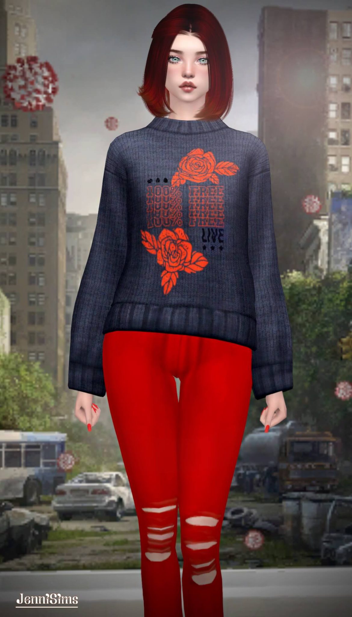 The Sims 4 sweater BASE GAME COMPATIBLE at Jenni Sims