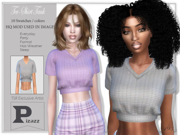 The Sims 4 Tee-Shirt Tank by pizazz at TSR