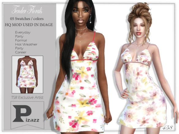 The Sims 4 Tender Florals by pizazz at TSR