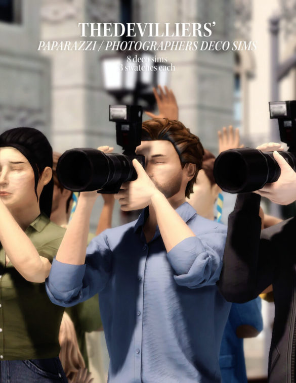 The Sims 4 thedevilliers paparazzi photographers deco