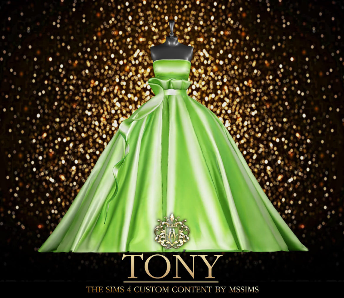 The Sims 4 TONY GOWN at MSSIMS