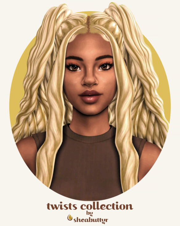 The Sims 4 twists collection Maxis Match Female Hair - Best Sims Mods