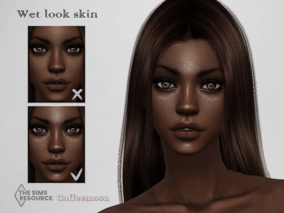 The Sims 4 Wet look skin (Skin detail) by coffeemoon