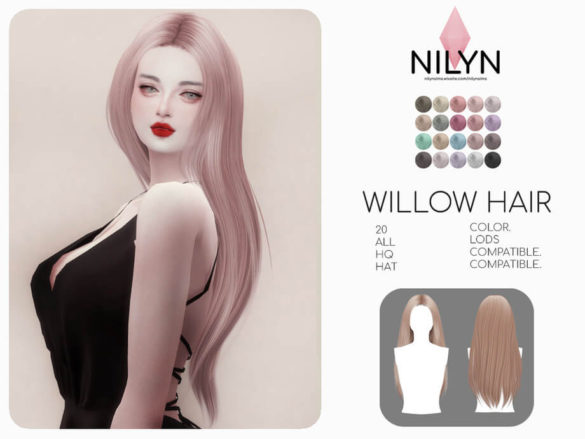The Sims 4 WILLOW HAIR by Nilyn at TSR