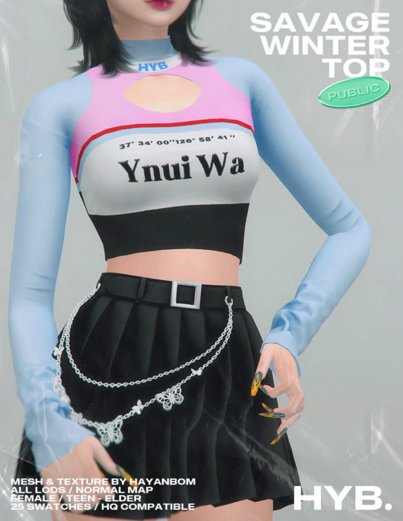 The Sims 4 WINTER TOP at Hayanbom