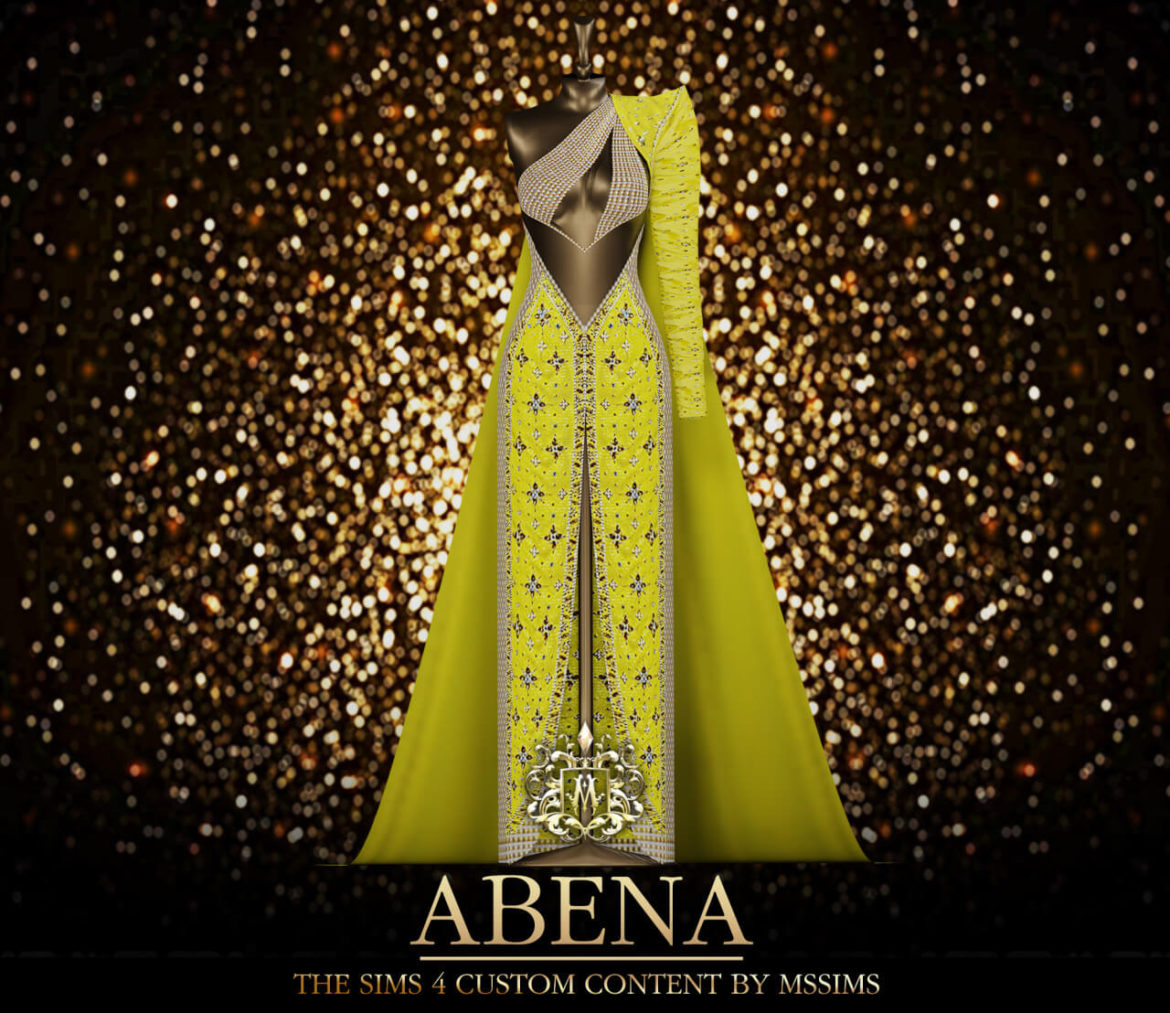 The Sims 4 ABENA GOWN at MSSIMS