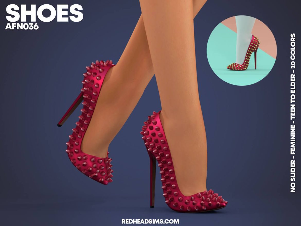 The Sims 4 AF SHOES N036 by REDHEADSIMS
