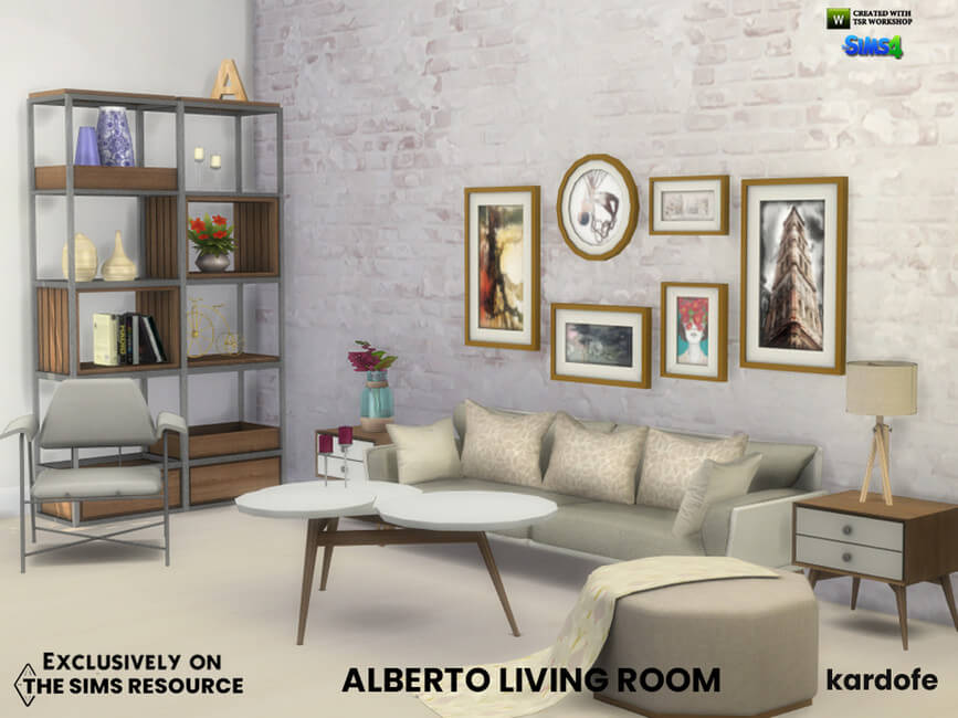 The Sims 4 Alberto Living Room By Kardofe Best Sims Mods