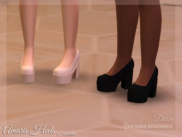 The Sims 4 Amaris Heels by Dissia