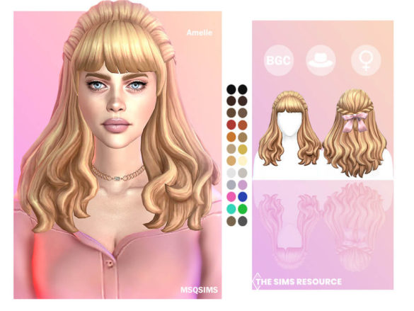 The Sims 4 Amelie Hair by MSQSIMS at TSR