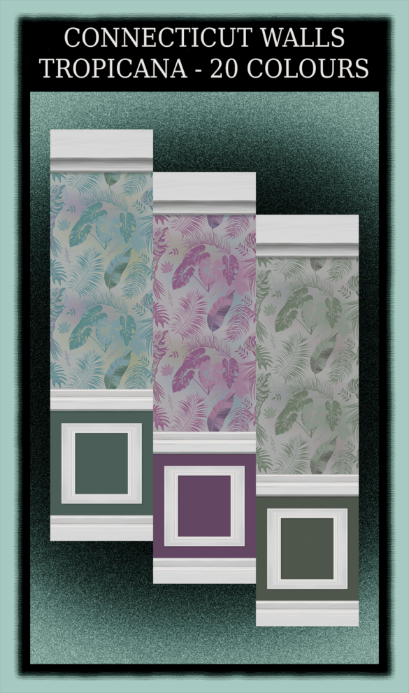 The Sims 4 Connecticut Walls – Tropicana – 20 Colours