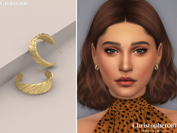 The Sims 4 Croissant Earrings by christopher067