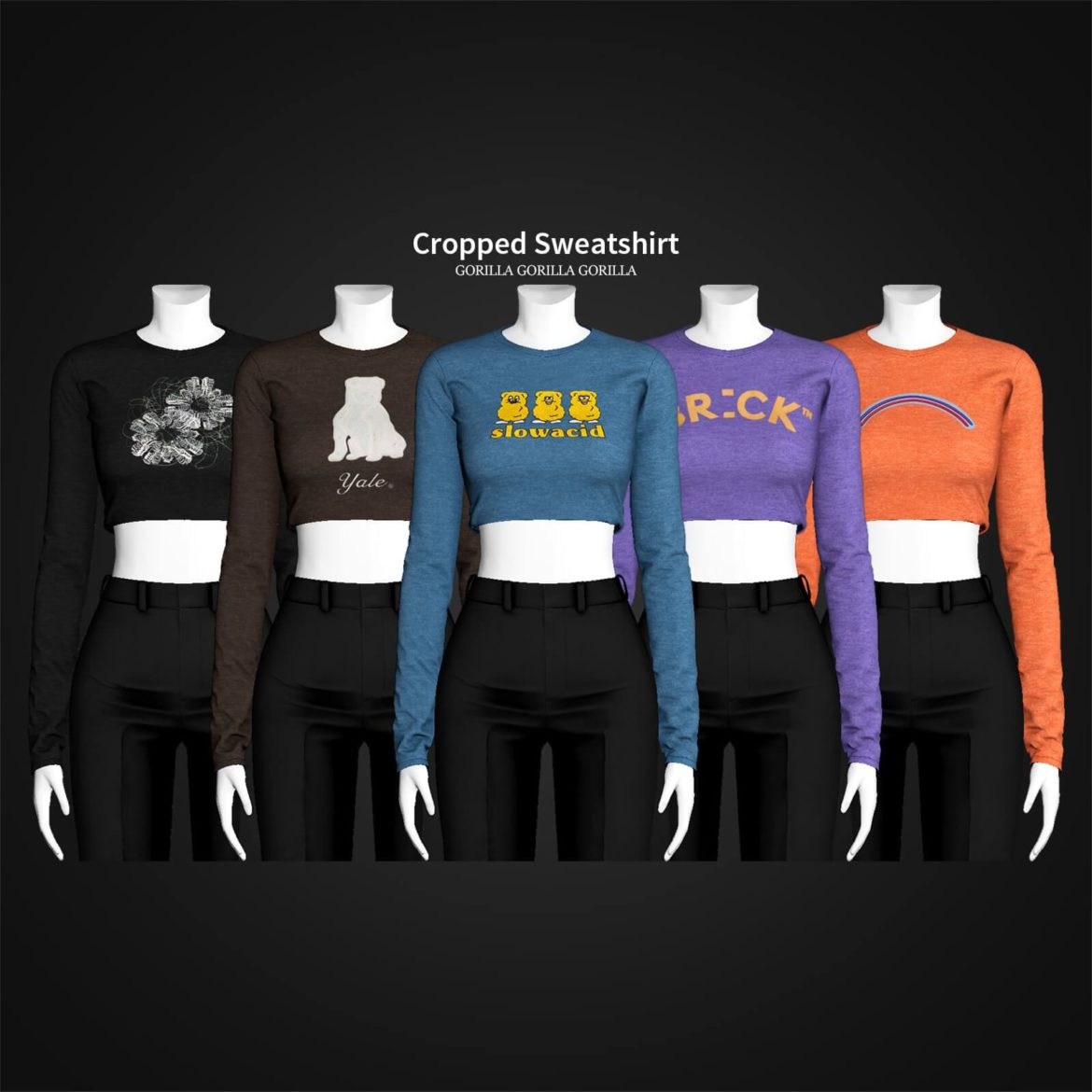 The Sims 4 Cropped Sweatshirt at Gorilla