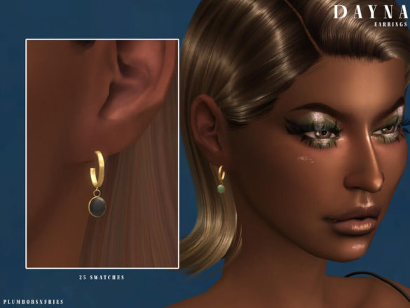 The Sims 4 DAYNA Earrings by Plumbobs n Fries