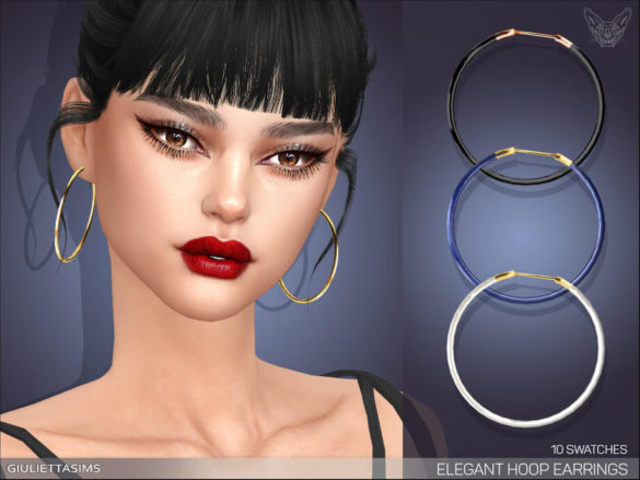 The Sims 4 Elegant Hoop Earrings by feyona