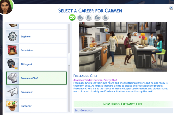 The Sims 4 Freelance Chef