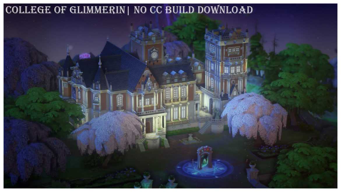 The Sims 4 glimmerin college boop no cc lot download