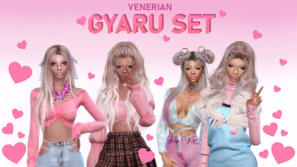 The Sims 4 gyaru set