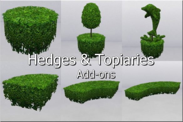 The Sims 4 Hedges & Topiaries Add-Ons