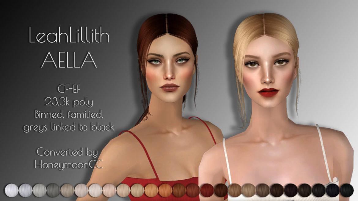 Honeymoon CC x FakeBlood LeahLillith Hair Textures