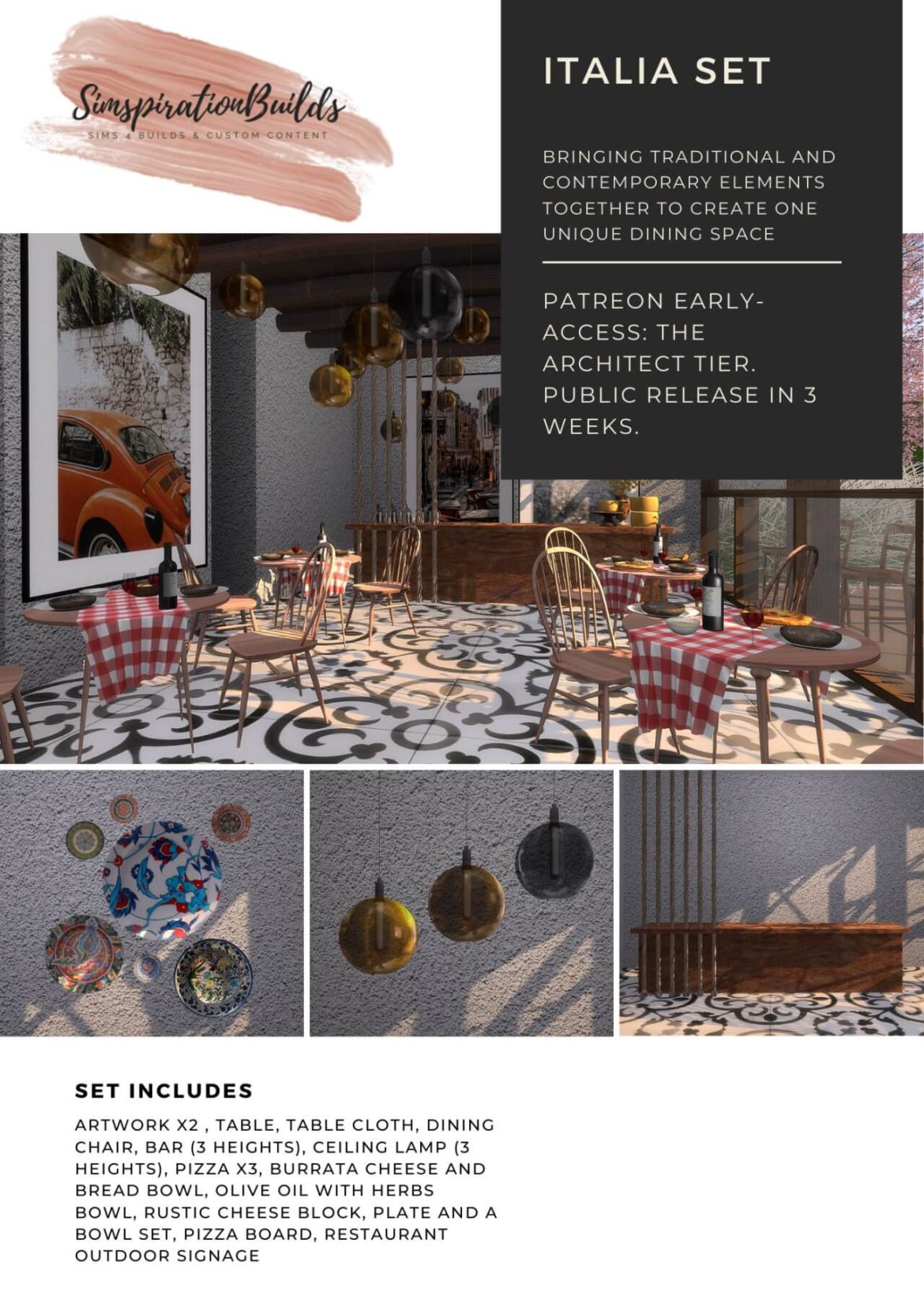 The Sims 4 Italia Set at Simspiration Builds