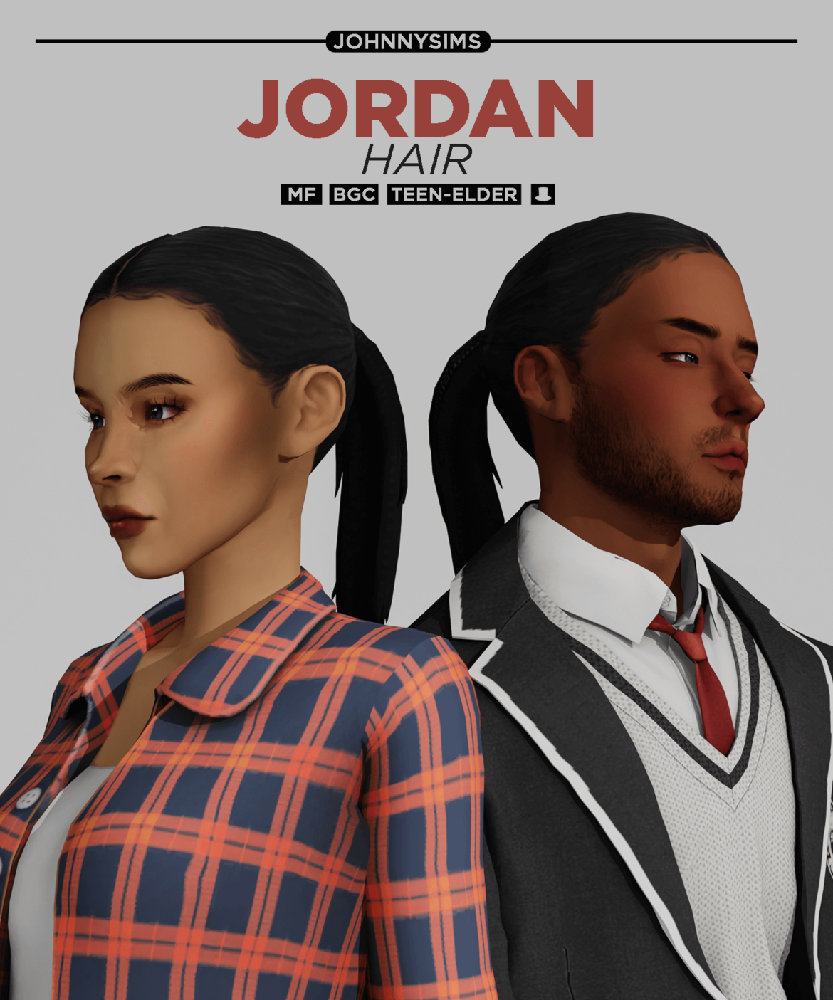 The Sims 4 jordan hair