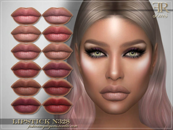 The Sims 4 Lipstick N328 by FashionRoyaltySims TSR
