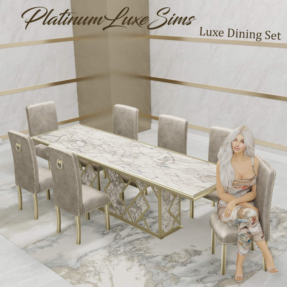 The Sims 4 luxe dining set