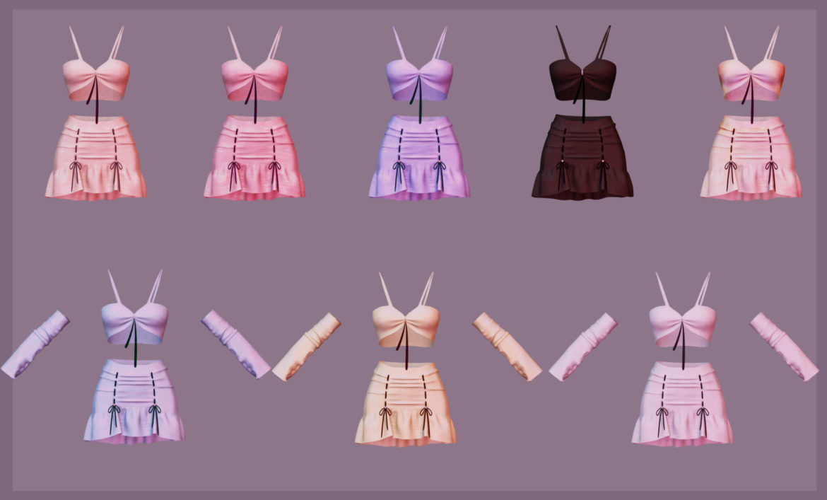 The Sims 4 mayashani new mesh top2 bottom
