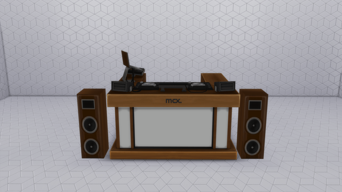 The Sims 4 mcx dj booth woody wood