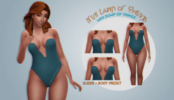 The Sims 4 mini dump of things breast slider