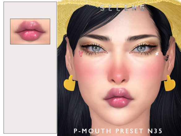 The Sims 4 P-Mouth Preset N35 by Seleng