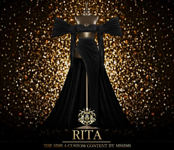 The Sims 4 RITA GOWN by MSSIMS