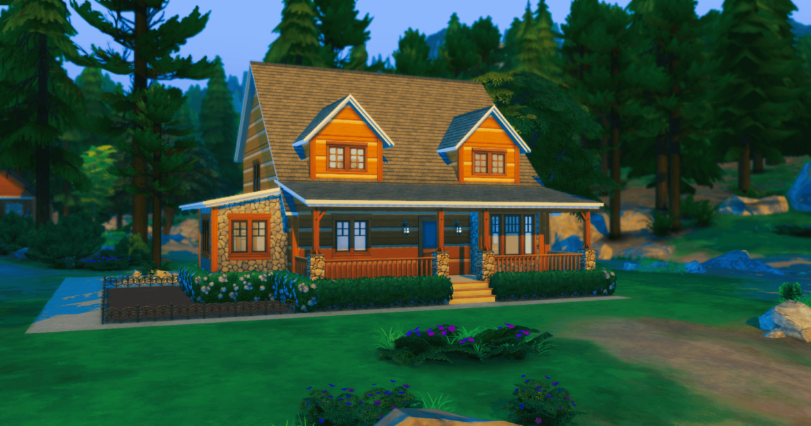 The Sims 4 Riverside Retreat Cabin Shell – No CC