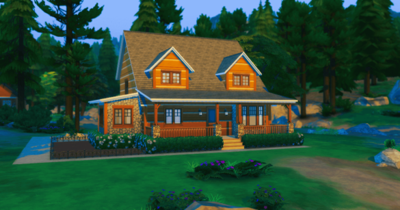 The Sims 4 Riverside Retreat Cabin Shell – No CC
