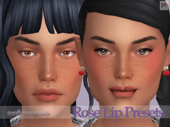 The Sims 4 rose lip presets