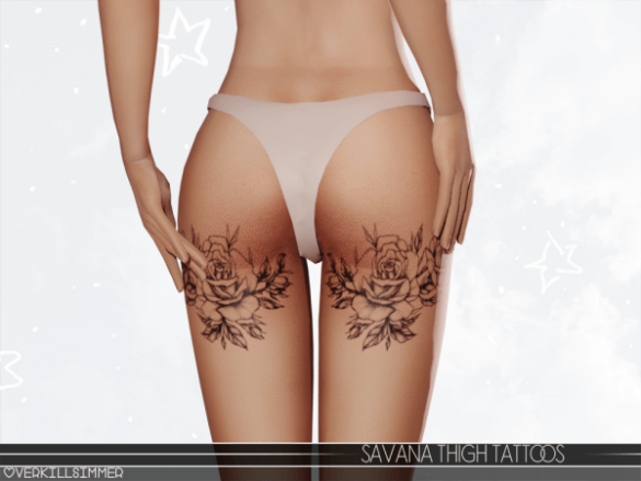 The Sims 4 Savana thigh tattoos