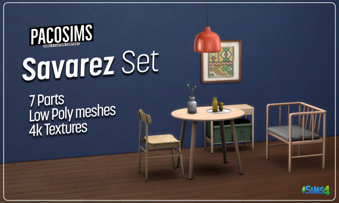 The Sims 4 savarez set 7 parts