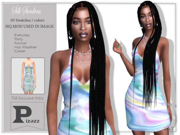 The Sims 4 Silk Sundress by pizazz at TSR