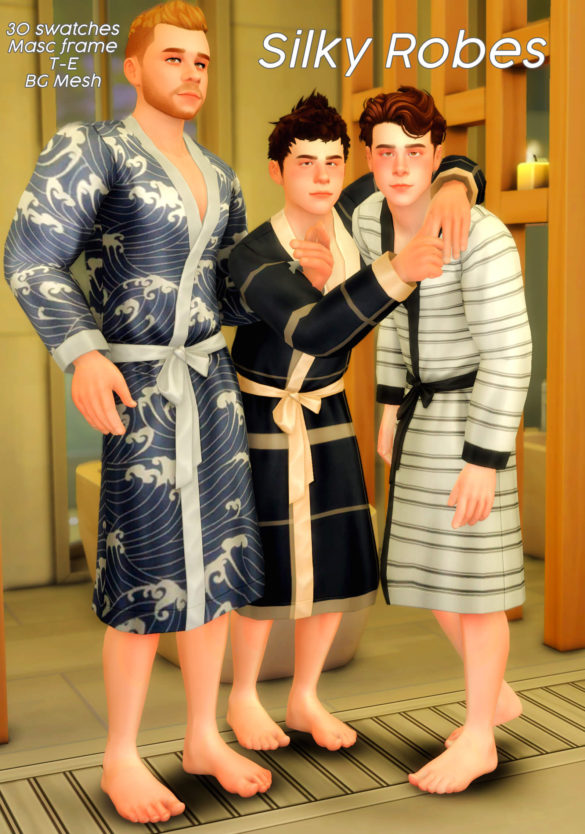 The Sims 4 silky robes for male
