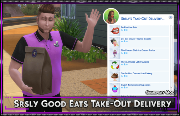 The Sims 4 Srsly Good Eats Take-Out Delivery – 1.0.0