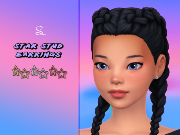 The Sims 4 star stud earrings