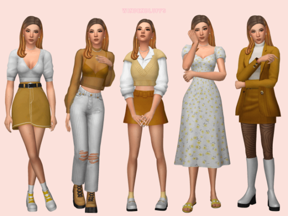 The Sims 4 sunny days lookbook