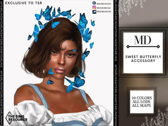 The Sims 4 Sweet Butterfly Accessory by Mydarling20