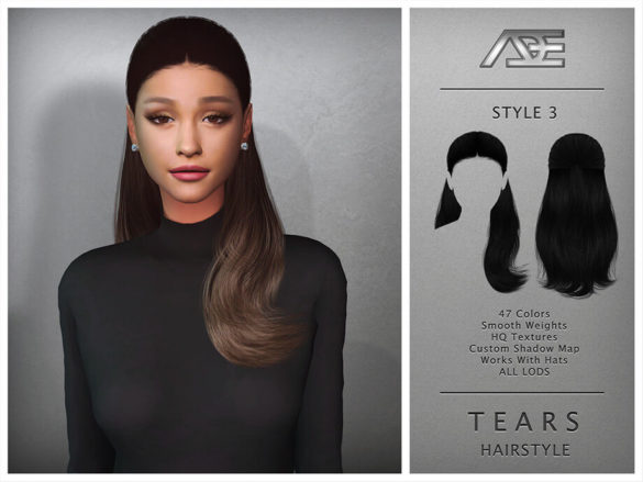 The Sims 4 Tears Hair 3 by Ade_Darma