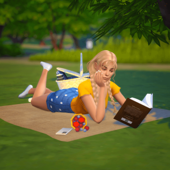 The Sims 4 the beauty of reading pose pack